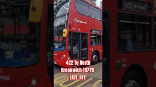 422 To North Greenwich 19770 LX11 BFL bus tfl pleasesubscribe [upl. by Bravar]