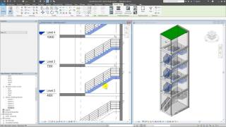 Revit  Whats new in Revit 2018 Webinar  Multistory stairs [upl. by Luing]