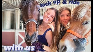 tack up amp ride with us vlog with my friend  Maite Rae [upl. by Anna-Diana812]