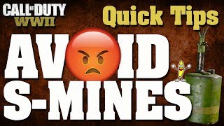 CoD WW2 How To Survive An SMine Tips To Counter SMines  Avoid Bouncing Bettys [upl. by Eanad]