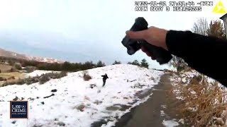 Bodycam Idaho Man Shot After Stabbing Family Charging Cop with Knife [upl. by Laughton217]