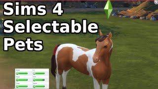 Selectable Pets Always  Sims 4 Mods [upl. by Amethyst565]