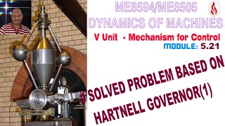 Solved Problem based on Hartnell Governor1 DOM521 Dynamics of Machine in Tamil [upl. by Anelys]