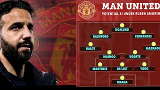 Ruben Amorim tactics formation and playing style How could Man United line up under new head coach [upl. by Kipper722]