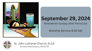 Sept 29 2024 – St John Sudbury Lutheran Church [upl. by Dhiren441]