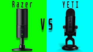 Blue Yeti VS Razer Seiren X Review AND Unboxing BlueYeti Razer [upl. by Sherourd]