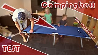 Campingbett │ Feldbett │ Test │ Unboxing │ Aufbau │ SONGMICS [upl. by Neerhtak490]