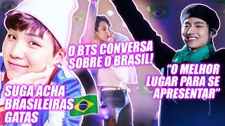 SUGA ACHA BRASILEIRAS GATAS BTS CONVERSA SOBRE O BRASIL E MOSTRA SEU AMOR E MUITO MAIS [upl. by Quartas]