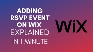 How To Add An RSVP Event On Wix 2025 [upl. by Cown]