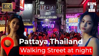 Pattaya Nightlife in Thailand Real Walking Tour 4K [upl. by Nostrebor]