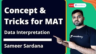 MAT 2021  Concept amp Tricks for MAT  Data Interpretation  Sameer Sardana [upl. by Arracat274]