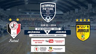 JECKRONA X JARAGUÁ  CATARINENSE DE FUTSAL  SUB20  17092024 [upl. by Rasecoiluj]