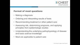 CHEST Pulmonary Board Review  Exam Tips [upl. by Otokam]