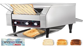 VEVOR 300 SlicesHour Commercial Conveyor Toaster2200W Stainless Steel Heavy Duty Review [upl. by Nileve]