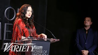 Lily Gladstone Chokes Up Accepting an Award from Leonardo DiCaprio at Varietys Power of Women [upl. by Cuttie]