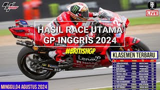 Hasil Motogp Hari iniHasil Race Gp Inggris 2024Klasemen Motogp 2024 TerbaruJadwal Motogp 2024 [upl. by Gwyn]