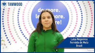 Tamwood Winter Camp 2023  Luisa Negreiros Ferreida de Melo from Brazil [upl. by Amhser]