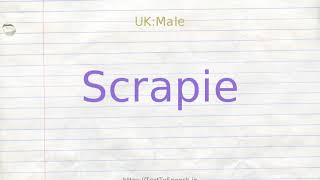 How to pronounce scrapie [upl. by Zora430]