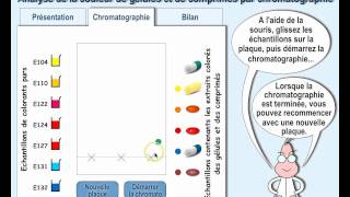 Simulation de Chromatographie sur couche mince [upl. by Sidwohl]