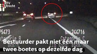 Verkeerspolitie Hij wil m inhalen via de vluchtstrook denk ik  RTV Utrecht [upl. by Louisa152]