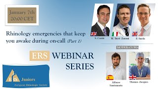 ERS Webinar Series 2021 Rhinology emergencies that keep you awake during oncall Part 1 [upl. by Belita]