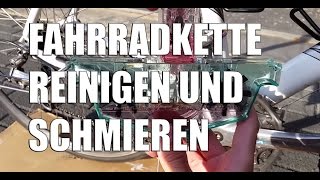 Fahrradkette reinigen und schmieren mit dem Kettenreiniger [upl. by Akiv]