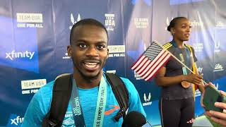 Brandon Miller after making 2024 US Olympic team in 800m [upl. by Nodnahs420]