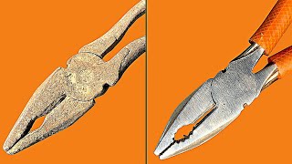 Old Rusty Pliers Restoration  Perfect Restoration Of Vintage Pliers [upl. by Suivatnom]