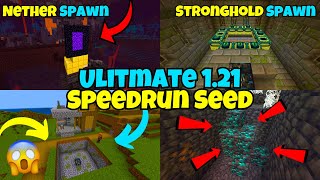 Ultimate Minecraft 121 Bedrock Speedrun Seed [upl. by Nomzzaj]