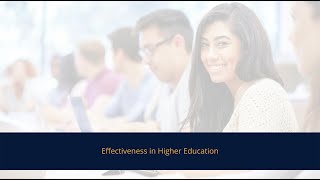 Effectiveness in Higher Education [upl. by Alake]