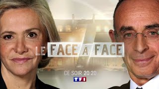 Le Face à face  Zemmour  Pécresse TF1 [upl. by Eldwin165]