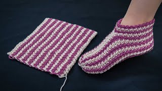 The easiest way to crochet slippers [upl. by Jeritah]