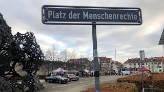 Karlsruhe 10122023 Demogeschehen Querbeet auch am Platz für Menschenrechte [upl. by Eselehs]