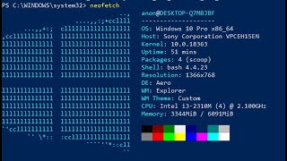 install neofetch on windows [upl. by Aknaib]