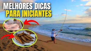 DICAS IMPORTANTES Pesca na PRAIA para INICIANTES  PESQUEI e COMI no mesmo dia  Catch and cook [upl. by Spratt]