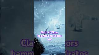 Clash of Kratos axe vs Thors hammer gow godofwar godofwarragnarok kratos [upl. by Alegnaoj]