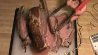 Standing Prime Rib Roast on Traeger Smoker [upl. by Elleina]