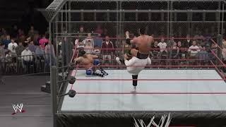 WWE The Rock vs Mankind vs Ken Shamrock 1 contender triple threat Steel Cage [upl. by Ynaffi]