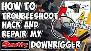 How to Troubleshoot Hack amp Repair Scotty Downrigger Autostop switch fixed Electrical Overview DIY [upl. by Emilia]