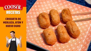 CROQUETAS de atún merluza y huevo duro 😍 ¡LA RECETA para que te salgan SÚPER CREMOSAS [upl. by Oizirbaf157]