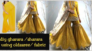 DIY GhararSharara Cutting and Stitching  Gharara EASY makingLatest Sharara Dress [upl. by Kariv]