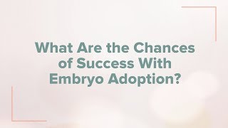 FAQs What are the Chances of Success with Embryo Adoption [upl. by Hsoj585]