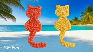 Crochet Cat Applique I Crochet Animal Applique I Crochet Halloween Decorations [upl. by Eirod]