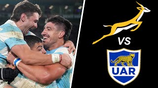 ARGENTINA BEAT SOUTH AFRICA Springboks vs Pumas Rugby Championship 2024 Review [upl. by Heim]