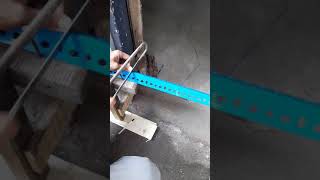 Paano putulin ang Slotted Angle Bar gamit ang Lagaring BakalHow to cut Slotted Angle Bar [upl. by Akin]