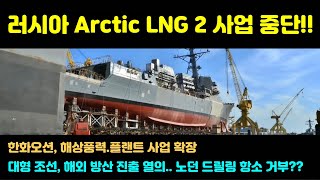 러시아 Arctic LNG 2 사업 중단 한화오션 해상풍력·플랜트 사업 확장 대형 조선 해외 방산 진출 열의 한화오션 노던 드릴링의 항소 거부로 승소 가능성 높아져 [upl. by Nyliahs]