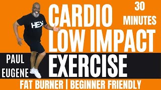 Cardio Low Impact Moderate Aerobics Exercise Fitness Workout  30 Min  Beginners Friendly [upl. by Sacci]