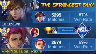 RAXIE FINALLY MEET LETUZAWA IN MCL YOUTUBER LESLEY  YOUTUBER GUSION  EASIEST MCL MATCH EVER🔥 [upl. by Marlette]