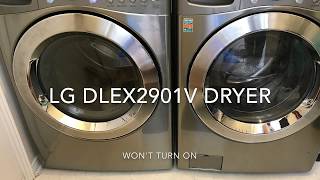 LG dryer DLEX2901V  wont power on real DIY fix [upl. by Templeton]