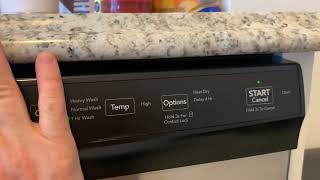 Frigidaire dishwasher  How to start stop and restart  reset [upl. by Lada634]